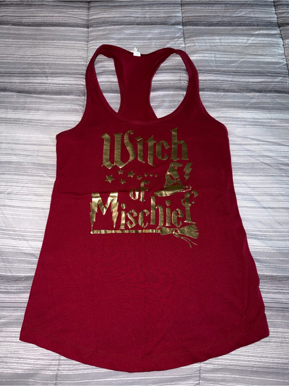 Witch of Mischief Red Racerback Tank Top
